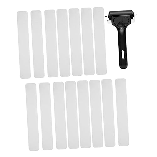 LALAFINA 15pcs Non-Slip Bath and Stair Stickers Transparent Anti-Skid Strips with Strong Adhesive Easy to Install for Safe Wet Surfaces Bathtubs Stairs and Ladders