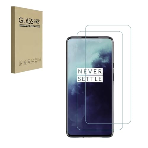 HYGMOCC Screen Protector for OnePlus 7T Pro and OnePlus 7Pro Tempered Glass Protective Film HD 9H Hardness Case Friendly Easy Installation Anti Scratch Bubble Free(2 pcs)