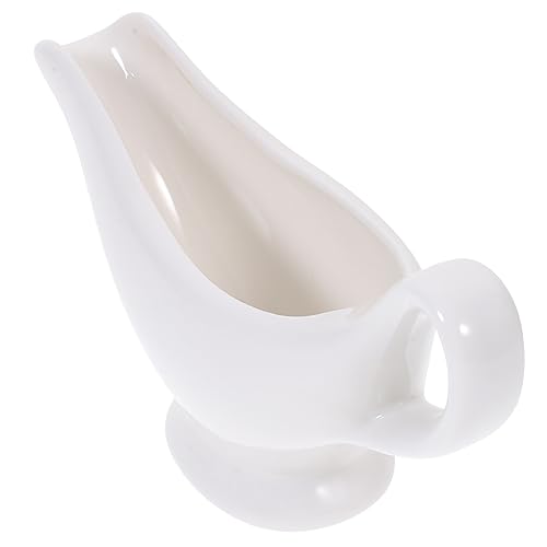 OFFSCH 1Pc Ceramic Sauce Pitcher Elegant Kitchen Sauce Dispenser for Gravies Dressings and Dips Lightweight and Easy to Clean for Home and Restaurant Use