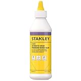 Stanley A 601 PVA Wood Glue - 1x13.5oz. - Water Resistant Adhesive for D3 Bond Strength on Hard and Soft Woods - Ideal for Bookbinding, Crafts, and Woodworking Projects, 1 Pack