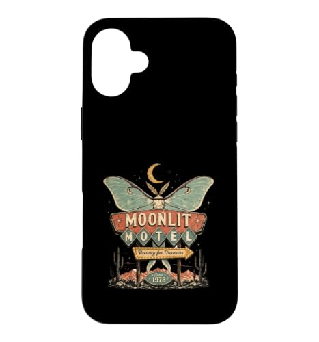 Moonlit Motel �o�^�t���C�T�C�� ���g�� �f�U�[�g���[�e�� �X�}�z�P�[�X iPhone 16 Plus �p