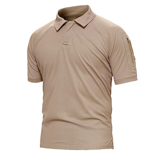 T-shirt tactique manches courtes kaki XL idéal en rando d'été