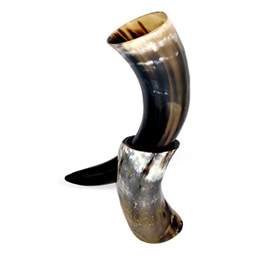Beer horn mug Game of thrones vikings horn Medieval drinking games Horn with attractive stand (HRNSTND-556)