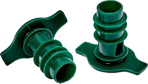 Sanfor - Set 2 Tapones Escanciadores de Sidra, Tapón Escanciador para Verter Bebida Sin Derramar, Escanciador de Bolsillo, Escanciador de sidra, 40x45mm, Polipropileno, Color verde, 2 uds.