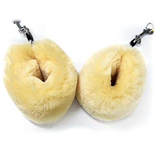 Sheepskin Ranch Sofsheep Sheepskin Pilates Fuzzies, Real Wool Strap Covers for Reformer & Cadillac Machines, Fitness Strap Cushion for Yoga & D-Ring Resistance Bands, Hypoallergenic, Washable, Pair