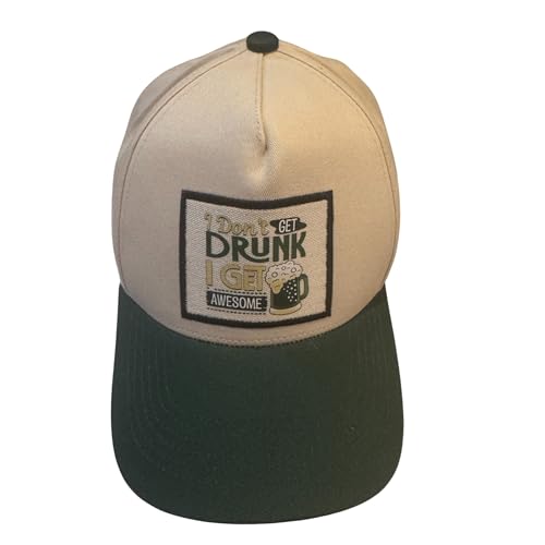 Popfizzy I Don’t Get Drunk Hat for Men and Women, Alcohol Gifts for Beer Drinkers, Funny Beer Drinking Hat with Funny Sayings