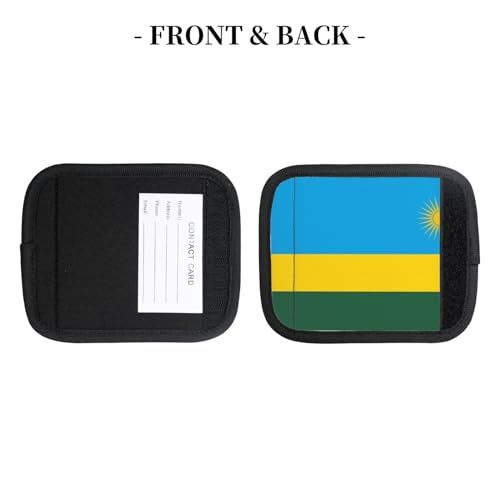 2 Pcs Luggage Handle Wraps, Flag of Rwanda Print Grip Handle Cover/Travel Bag Identifier for Suitcase Accessories4