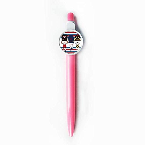 Stylo à bille rétractable encre bleue au design soldat UK et drapeau