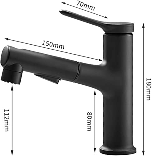 Mitigeur de lavabo blanc JCAKES avec douchette extractible 3 modes