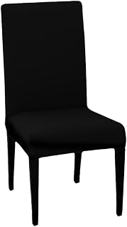 Dining Chair Cover Pack of 1 Black 200 GSM Stretchable Slipcover Seat Protector 1pc Dining Chairs Covers for Home Hotel Di... Price In India