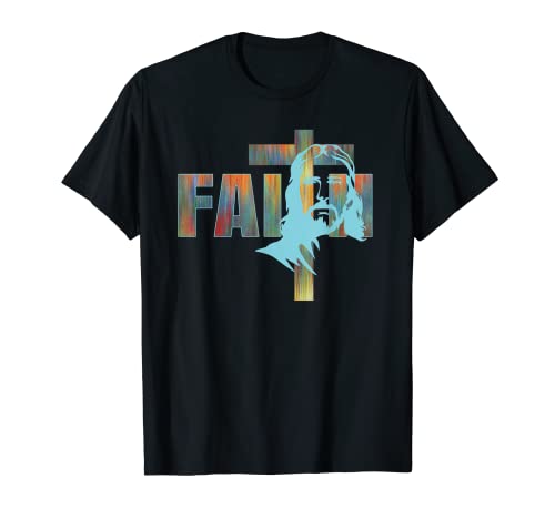 Fe cristiana y cruz con Jesús Regalo de fe cristiana fresco Camiseta