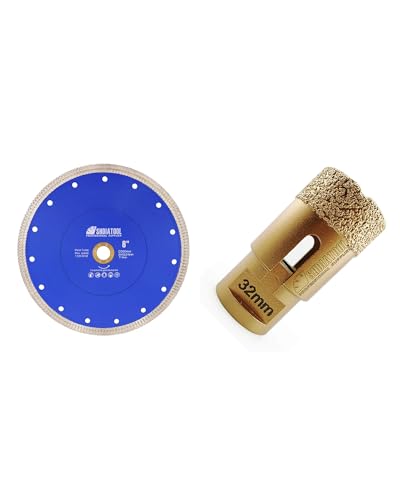 Disque à tronçonner diamant et foret SHDIATOOL pour perçage de carrelage
