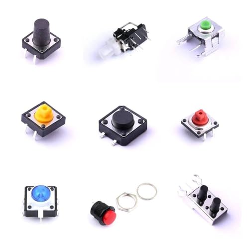 50 Pcs Tact Switch TVBM11-043BB2-JR SMD, 6x3.5mm Ordinary 3x6/SMD/4.3H/180gf/All Black/Pitch 8.7mm/Taping