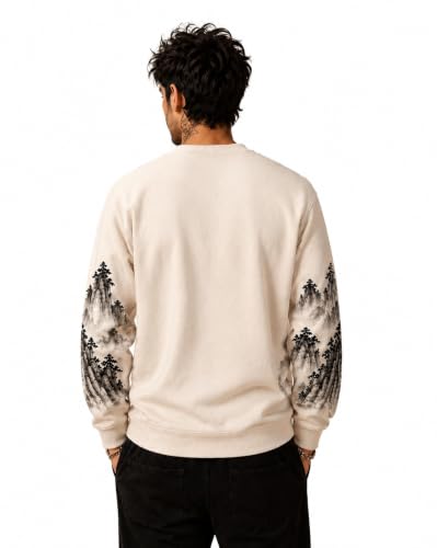 Image of FORCE Men's Stylish Round Neck Printed Full Sleeve T-Shirt