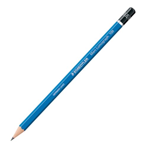 Staedtler Mars Lumograph Crayons à papier de très haute qualité pour écriture et dessin artistique Boîte en métal avec 12 crayons assortis 8B 2H 100 G12 - vue 6