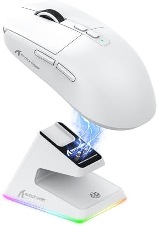 Mouse ATTACK SHARK X6 49g SUPERLIGHT com base de carregamento mag...