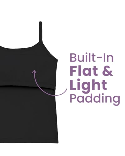 Image of Lily Chic Lightly Padded Camisole for Girls | Ages 8-16 Yrs | Soft Cotton Slips | Covers Nipple Buds | Perfect Under Uniforms & Top | Pack of 2