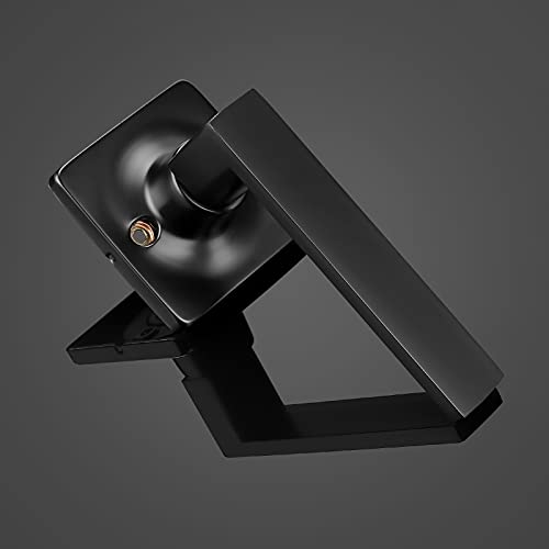 Gobekor 1 Pack Black Lever Door Handle Dummy Square Door Levers Dummy Closet Door Handles For Pantry Straight Lever Non-Turning Lock #TOP1