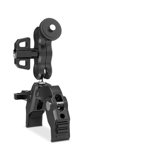 Image of NEEWER Magnetic Mobile Phone Holder with Super Clamp, Adjustable Metal Holder with 1 /4 Inch Screw and Ball Heads, Magic Arm Compatible with MagSafe iPhone for Pole, Tripod, Microphone Stand, Table