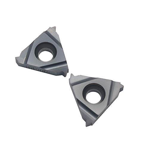 Tool Part for 16ER 16W 20PCS Indexable Tungsten Threading Lathe Inserts 16ER 16W LDA Threading Inserts for Stainless Steel