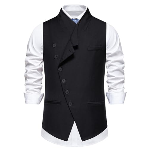 Gilet de costume mariage bouton oblique pour affiner la silhouette homme