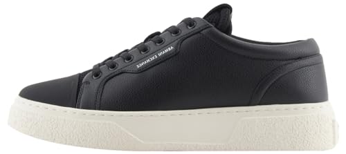 Armani Exchange A｜X Men's Classic Lion Clean Sneaker, Black, 9