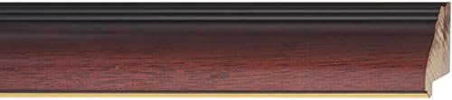 Picture Frame Moulding (Wood) 18ft Bundle - Contemporary Mahogany Finish - 1.625" Width - 9/16" Rabbet Depth