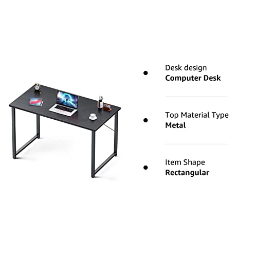 Coleshome 39 Inch Computer Desk, Modern Simple Style Desk For Home Office, Study Student Writing Desk,Black #TOP6