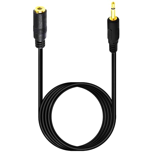 SHANFEILU Prolunga mono 3,5 mm TS mini jack audio monoaurale ricevitore IR extender cavo maschio femmina 1,8 m nero