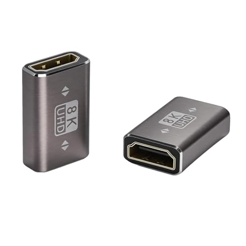 HENGBIRD Adaptateur HDMI Femelle Femelle 8K 2 Pièces Coupleur HDMI 2.1, Rallonge HDMI pour Rallonge Câble HDMI, Écran, Télévision, Projecteur, Ordinateur...