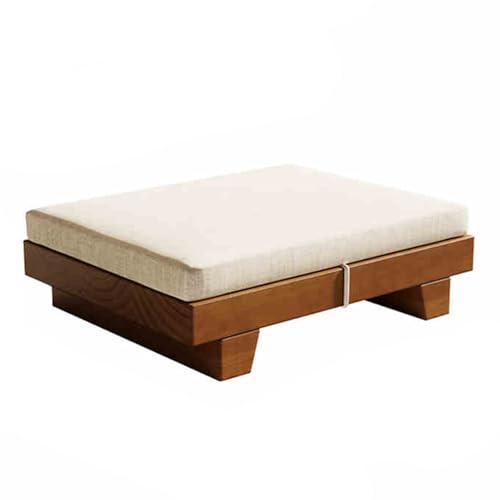 Mesa de centro de madera, mesa de suelo japonesa, mesa de té rectangular tatami, mesa de altar de meditación baja multifuncional para sentarse en el suelo