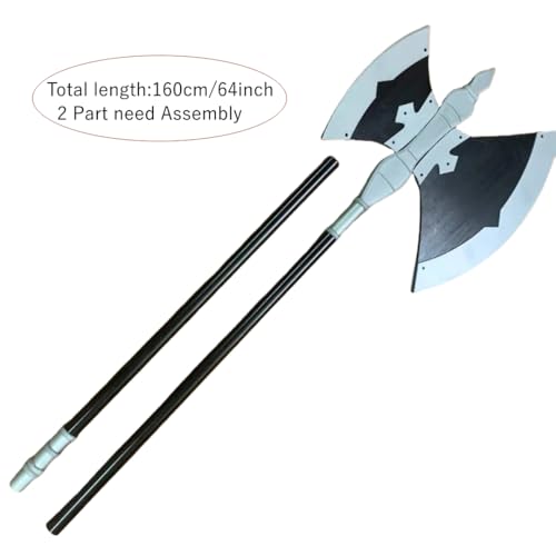 damdos Halloween Prop 64 Frieren Staff Stark Cosplay Axe Hammer,Large Frieren Journey Stark Axe Beyond Cosplay Prop Costume Birthdays Gifts