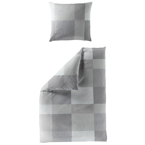 npluseins klassisches Jersey Spannbetttuch - erhältlich in 34 modernen Farben und 6 verschiedenen Größen - 100% Baumwolle, 140-160 x 200 cm, Silber 3 Bierbaum Bettwäsche 6520, Mako-Satin, Made in Germany, silber 13, 135x200 + 80x80 cm