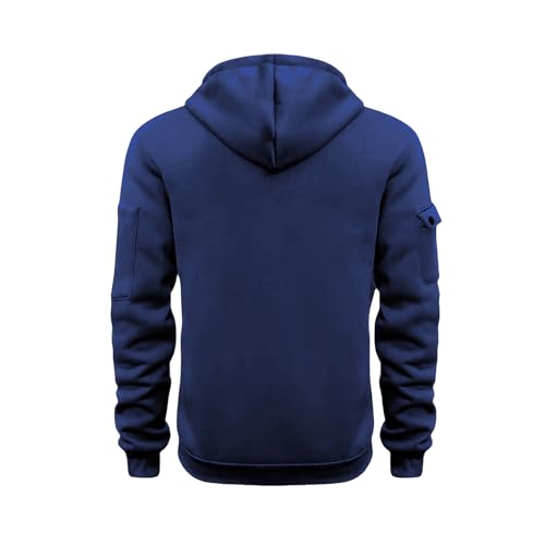 Men's Military Cargo Hoodies Casual Quarter Zip Vintage Sweatshirts Casual Athletic Workout Gym Top2