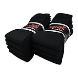 noKKser 10 | 20 | 30 Paar Tennissocken Sportsocken Arbeitssocken Herren & Damen Socken Baumwolle Weiß Grau Schwarz (47-50, Schwarz)