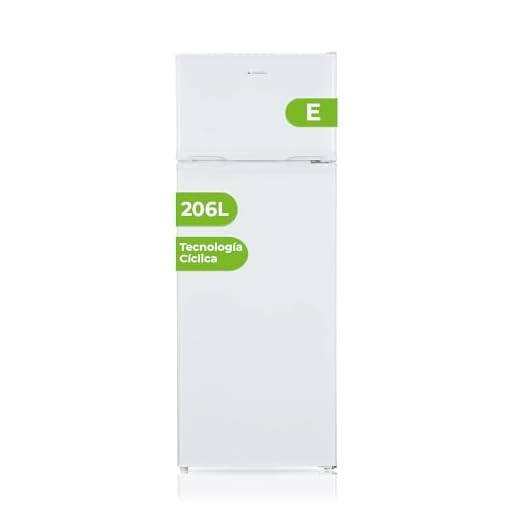 Aspes Frigorífico 2 Puertas Blanco AF145503E. Capacidad 206 Litros, Puerta Reversible, Bajo Nivel Sonoro, Eficiencia Energética Clase E