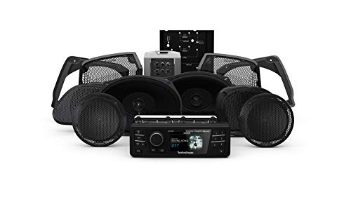 Rockford Fosgate HD9813RGU-STAGE3 Digital Media Receiver, Six Speakers & Amplifier Kit for 1998-2013 Harley-Davidson Road Glide Ultra