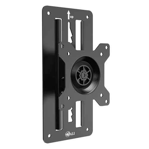 Image of WALI Single Monitor Wall Mount, Height Adjustable for 17-32 inch Computer Monitor Bracket, up to 17.6 Lbs, Fits 1 Screen with Max Mounting Holes 100x100mm (1732LM), Black