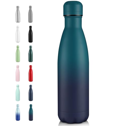 Volhoply 17oz Insulated Stainless Steel Water Bottle（Dark Night,1 Pack）