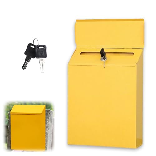 Briefkasten Klein Dekorativer Wandbriefkasten mit Schloss und 2 Schlüsseln, Rustikaler Eisenkunst Zaunbriefkasten Postkasten aus Metall für Zuhause Garten Büro und Außenbereich Briefkasten Klein Dekorativer Wandbriefkasten mit Schloss und 2 Schlüsseln, Rustikaler Eisenkunst Zaunbriefkasten Postkasten aus Metall für Zuhause Garten Büro und Außenbereich