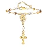 rosario oro giallo usato 【Regali cattolici per le donne】 Il nostro braccialetto della beata Vergine Maria è splendidamente imballato, darle un regalo sentimentale religioso per mostrare la sua fede. Il braccialetto di rosario è un bellissimo ricordo del vostro viaggio spirituale, e un simbolo di devozione e grazia, rendendolo un dono cattolico carissimo. Dichiarazione semplice con stile personale, è il regalo ideale per mamma, moglie, sorella, zia, nipote, migliore amica, ragazza o per te stesso