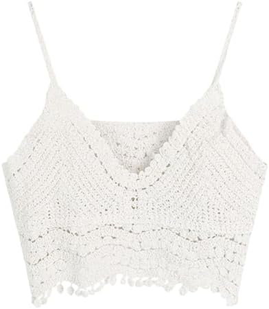 Knit Camisole Tank Top Spaghetti Strap Camisole V-Neck Sleeveless...