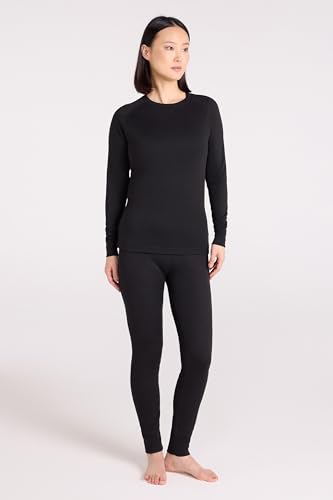 Mountain Warehouse Talus Womens Long Sleeves Baselayer Top - Thermal Underwear, Lightweight, Breathable, Warm & Easy Care - Autumn, Winter & Outdoors Black (Round Neck) Women's Size 12 - Image 9