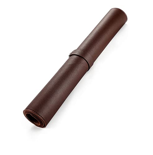 Chemin de table en cuir synthétique marron imperméable nappe rectangulaire