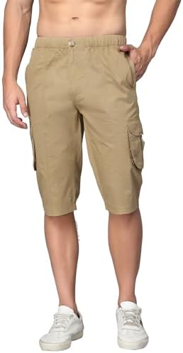 SAPPER Men's Cotton Casual Wear Three Fourth Shorts