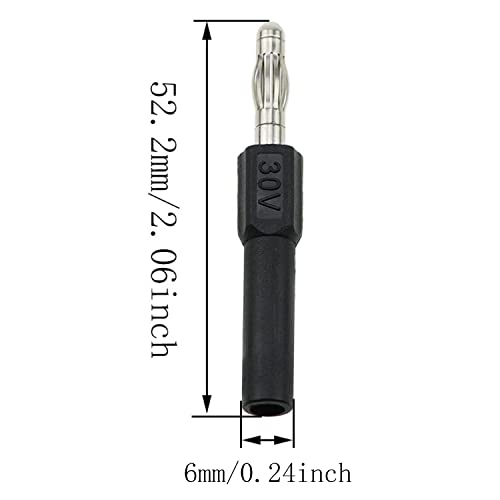 Image of 4mm Banana Socket ZZHXSM 4PCS Black and Red 4mm Male to Female Banana Jack Adapter Coupler Connector Extension Insulated 30V AC / 60V DC 10A Copper Banana Plug