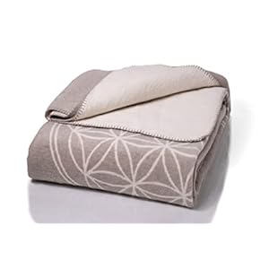 Glart (Exclusive) Decke, Blume des Lebens, grau-Ecru, 150x200cm