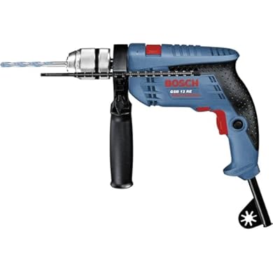Foto di Bosch Professional Trapano con percussione GSB 13 RE (Motore da 600 Watt, incl. asta di profondità 210 mm, mandrino autoserrante 13 mm)