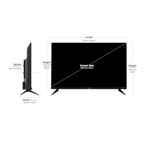 Image of Wobble 80 cm (32 inches) UD Series HD Ready Smart LED Google TV WB32GTAW9216HDFL (Black)