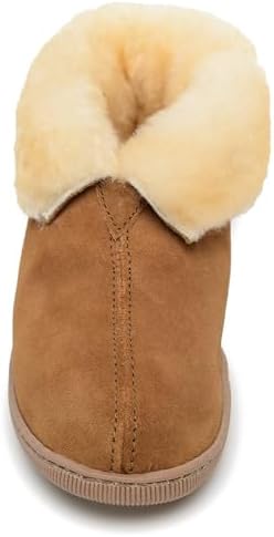 Amazon | Minnetonka メンズ シープスキン アンクルブーツ, タン, 7